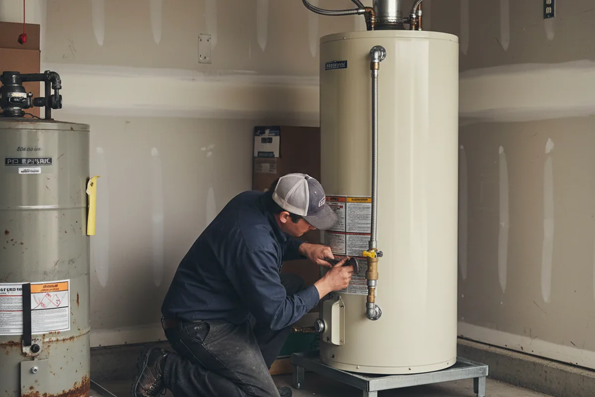 Water heater and shutoff valve replacement in Woodstock Valley